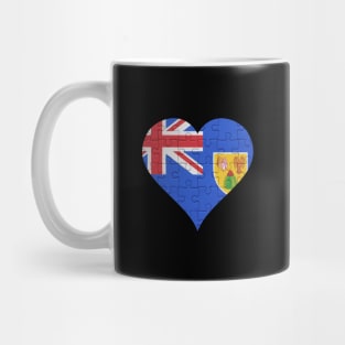 Turks And Caicos Jigsaw Puzzle Heart Design - Gift for Turks And Caicos With Turks And Caicos Roots Mug